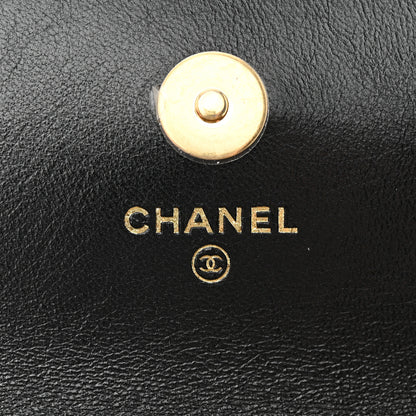 Chanel Lambskin Quilted Dynasty Flap Phone Holder With Chain Black 6 of 14
