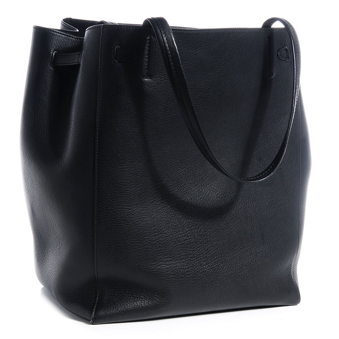 Soft Grained Calfskin Medium Cabas Phantom Black