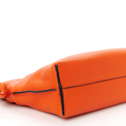 Loewe Nappa Calfskin Mini Flamenco Knot Clutch With Chain Orange 10 of 11