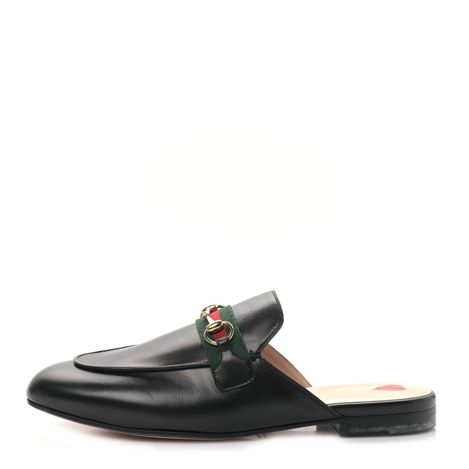 Gucci Malaga Kid Web Womens Princetown Slippers 39.5 Black 1 of 8