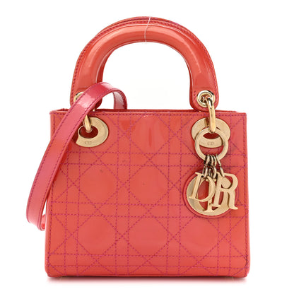 Christian Dior Patent Cannage Mini Lady Dior Pink 1 of 8