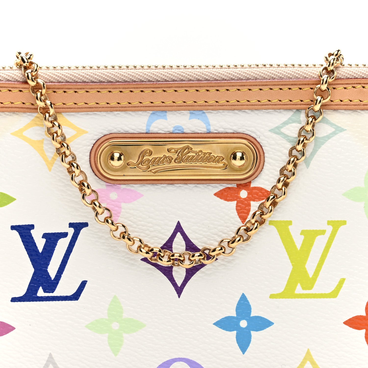 Louis Vuitton Monogram Multicolor Pochette Milla MM White 7 of 9