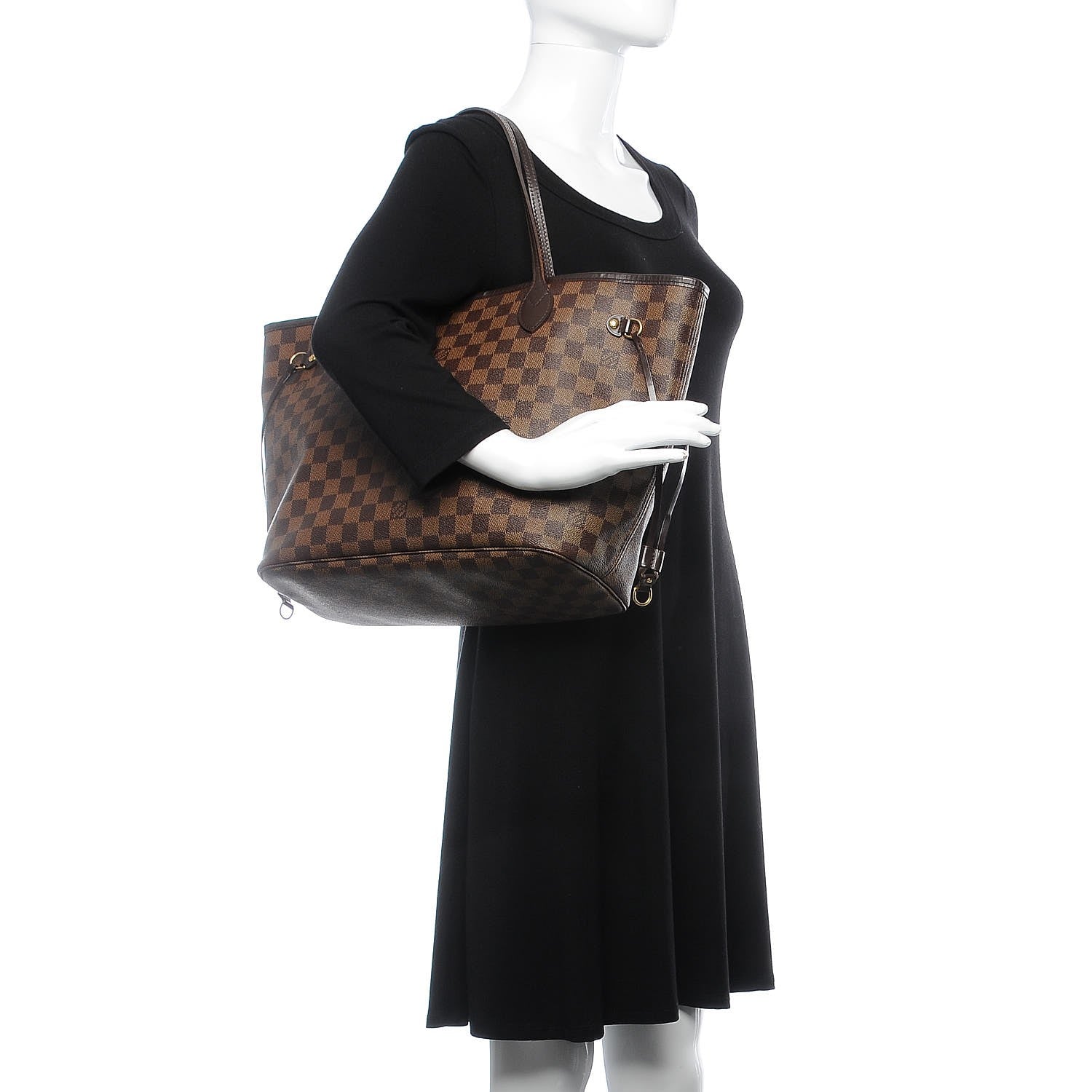 Louis Vuitton Damier Ebene Neverfull MM 2 of 10