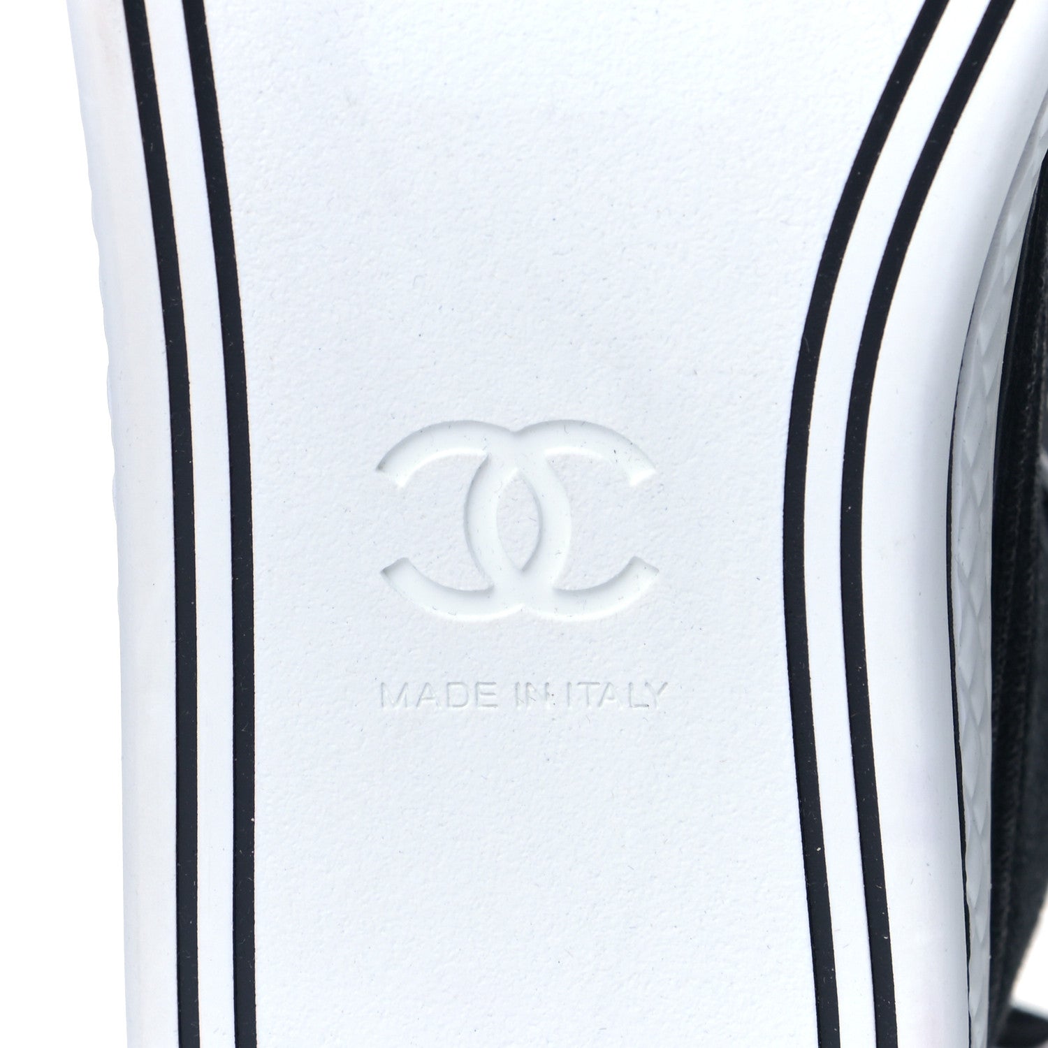 Chanel Fabric Lambskin Lace Up Cap Toe Sneakers 38.5 Black 7 of 7