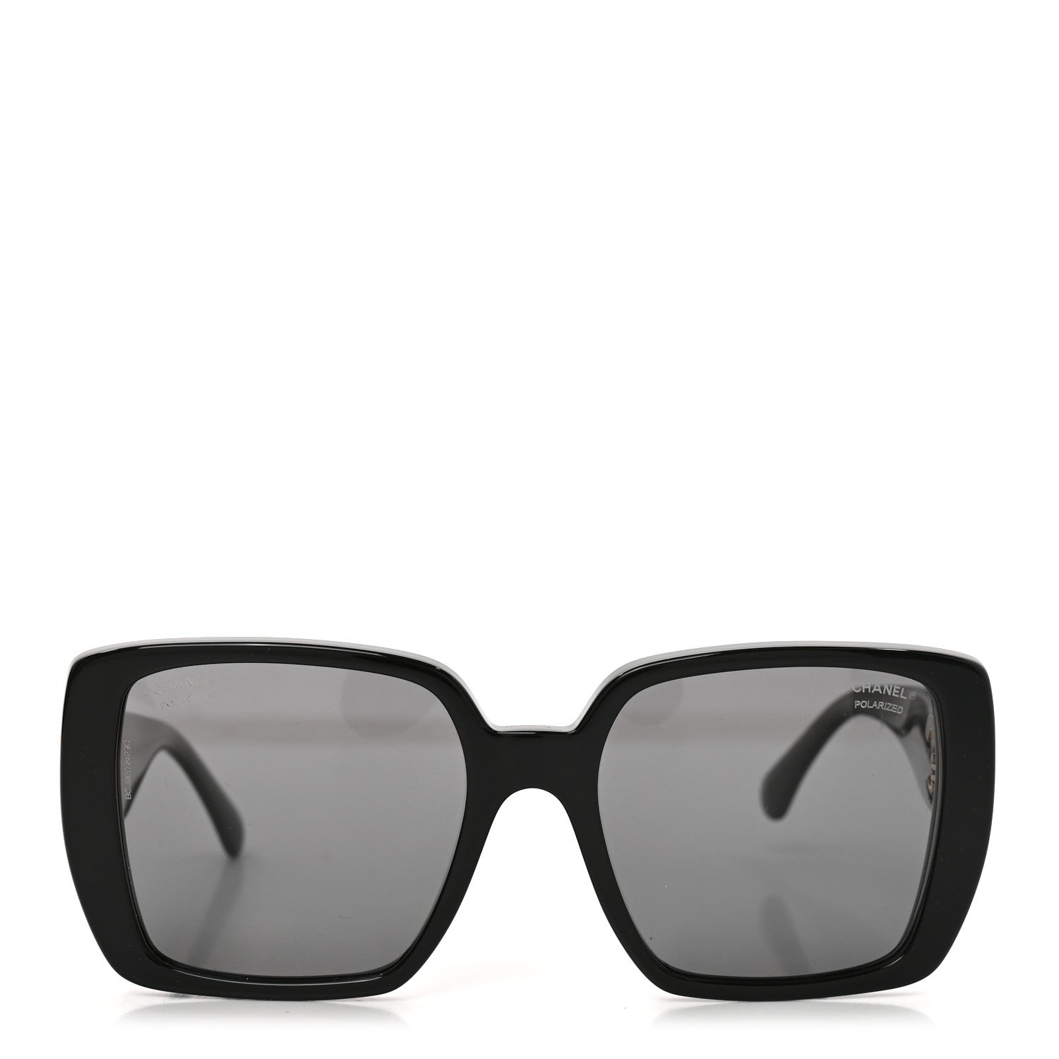 Chanel Acetate CC Square Sunglasses 5541-A Black 2 of 7