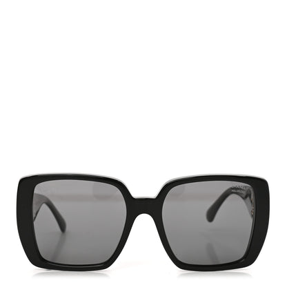 Chanel Acetate CC Square Sunglasses 5541-A Black 2 of 7
