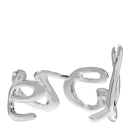 Tiffany Sterling Silver Paloma's Graffiti Love Cuff Bracelet 3 of 4