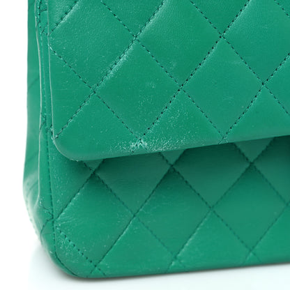 Chanel Lambskin Quilted Medium Double Flap Green 13 of 13