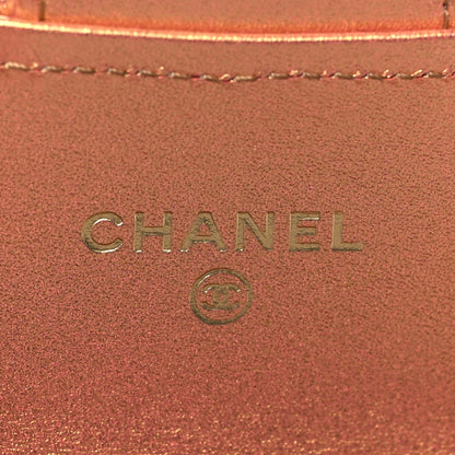 Chanel Metallic Lambskin Quilted Flap Card Holder Wallet Golden 6 of 8