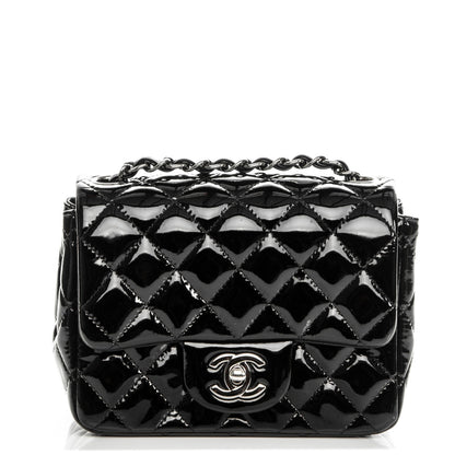 Chanel Patent Calfskin Quilted Mini Square Flap Black 1 of 7