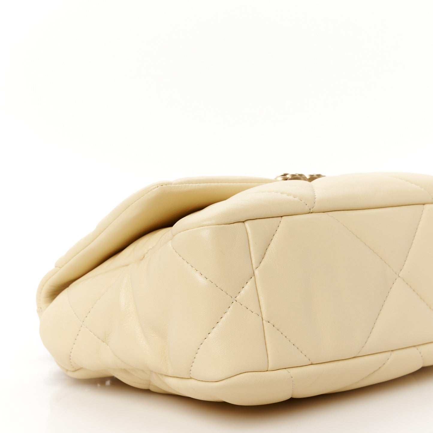 Lambskin Quilted Medium Chanel 19 Flap Yellow