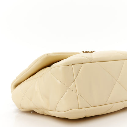 Chanel Lambskin Quilted Medium Chanel 19 Flap Yellow 9 of 11