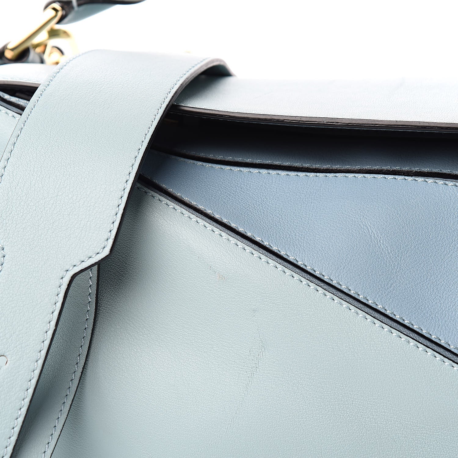 Loewe Calfskin Medium Puzzle Bag Aqua Light Blue Stone Blue 9 of 9