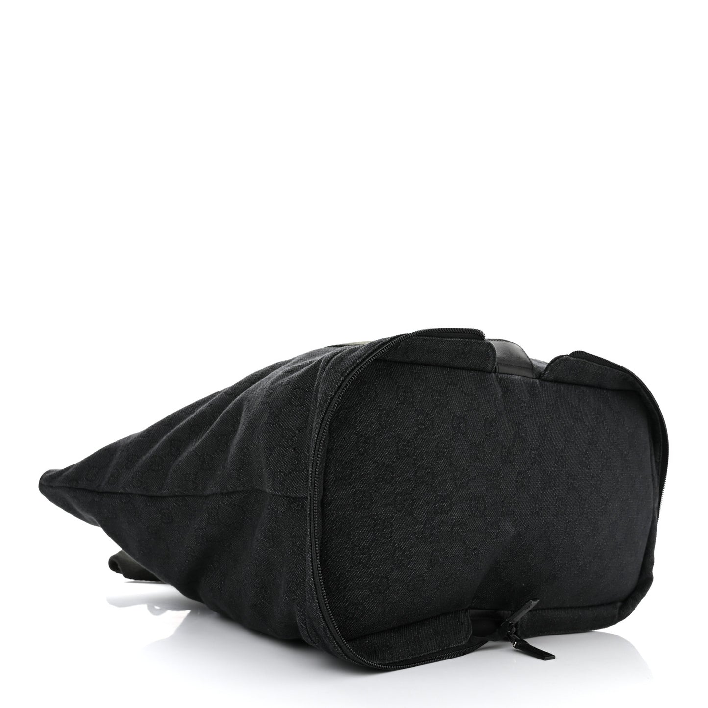 Denim Monogram Large Collapsible Travel Tote Black