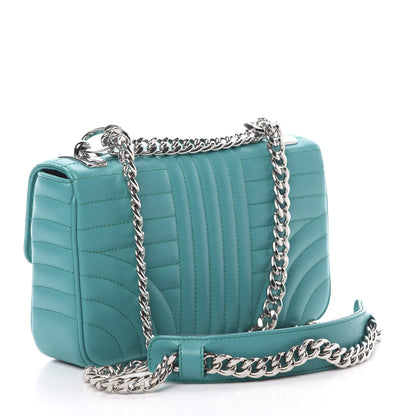 Prada Soft Calfskin Impunture Diagramme Small Chain Flap Shoulder Bag Giada 3 of 10
