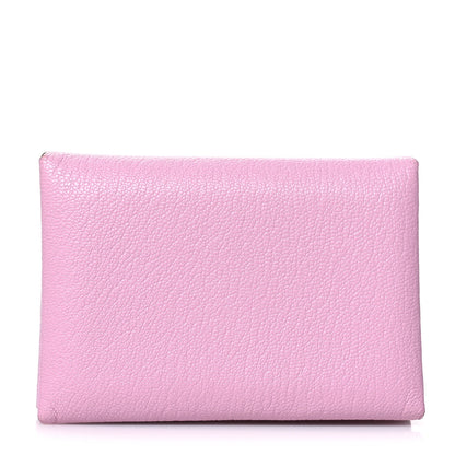 Hermes Chevre Mysore Calvi Duo Card Case Mauve Sylvestre 1 of 10