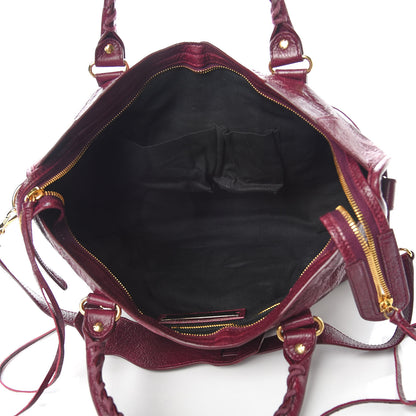 Balenciaga Agneau Classic Gold Hardware City Violet Prune 5 of 10