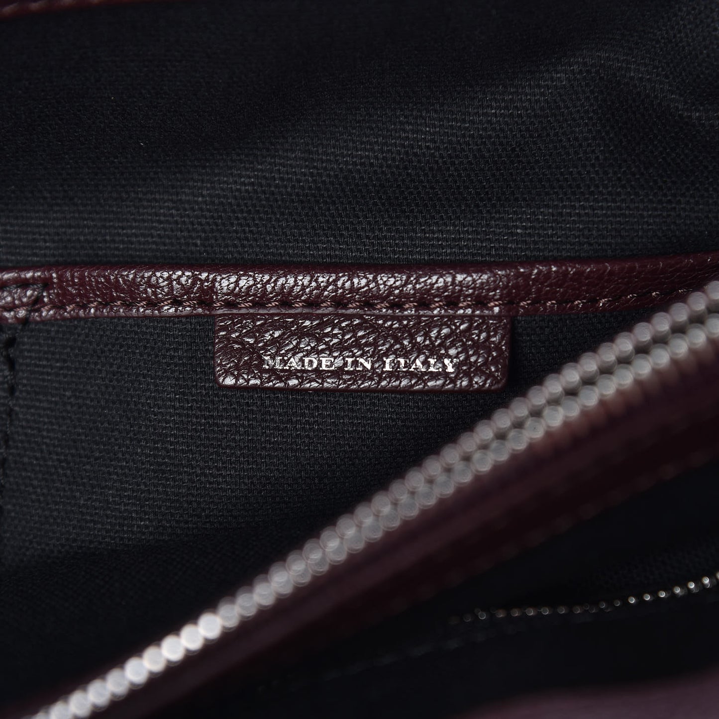 Goatskin Vintage Check Medium Banner Tote Deep Claret