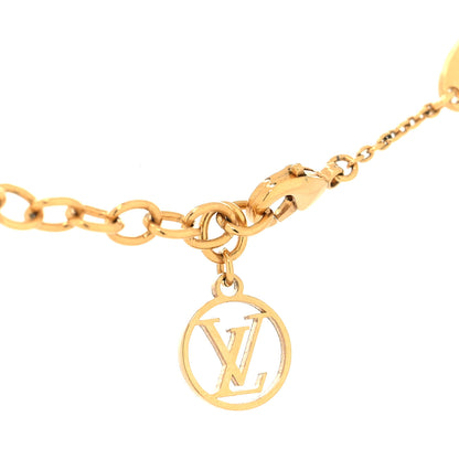 Louis Vuitton Metal Louisette Necklace Gold 4 of 6