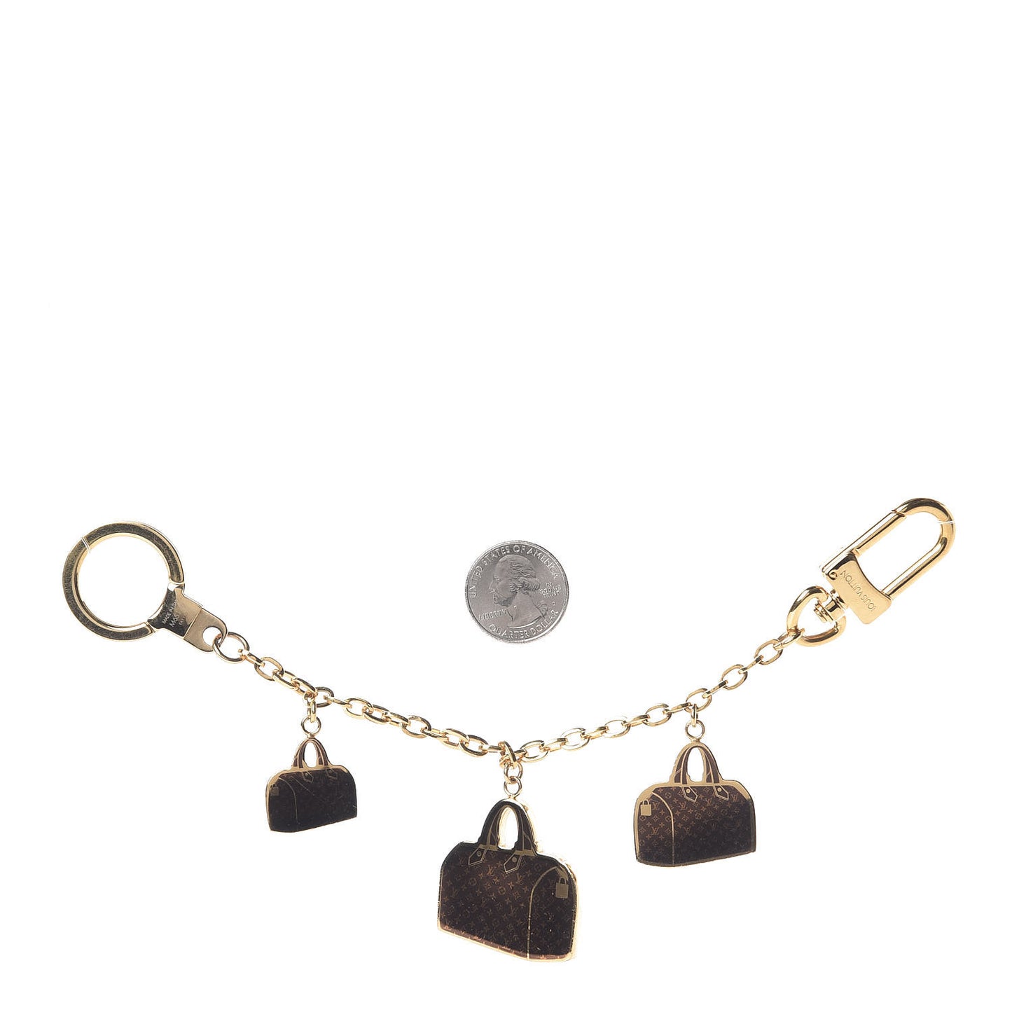 Monogram Iconic Speedy Bag Charm Chain Gold