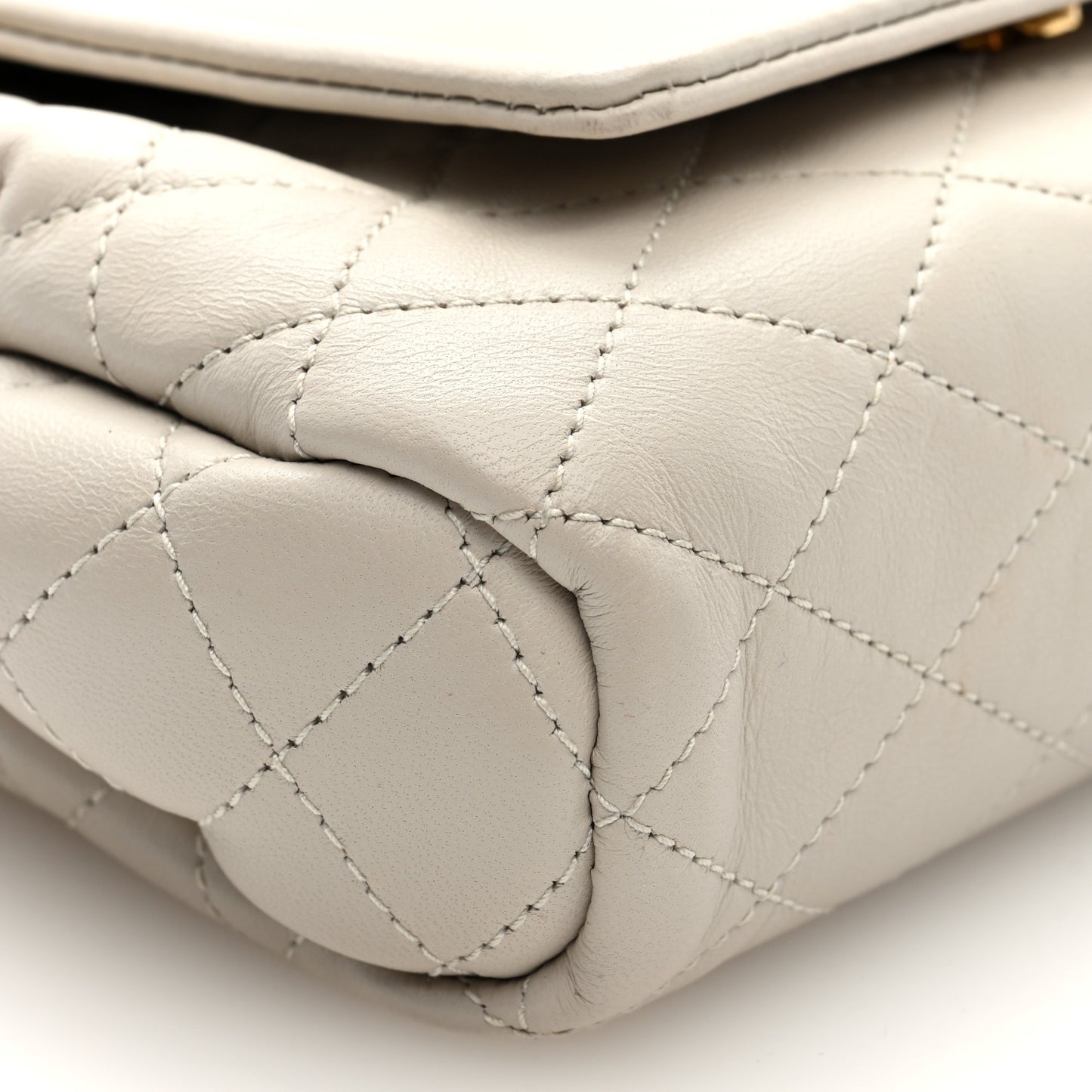 Lambskin Quilted Monogram Mini Nolita Crema Soft