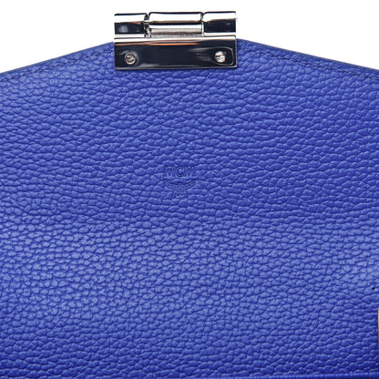 MCM Calfskin Studded Patricia Wallet On Chain Spectrum Blue 6 of 9
