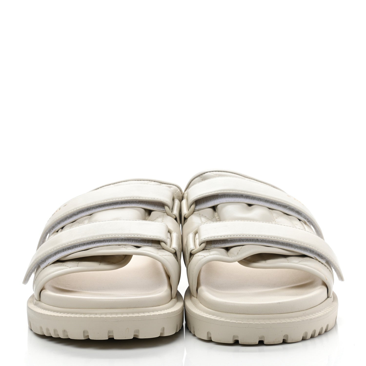 Christian Dior Calfskin Cannage Dio(r)evolution Slide Sandals 39 White 2 of 8