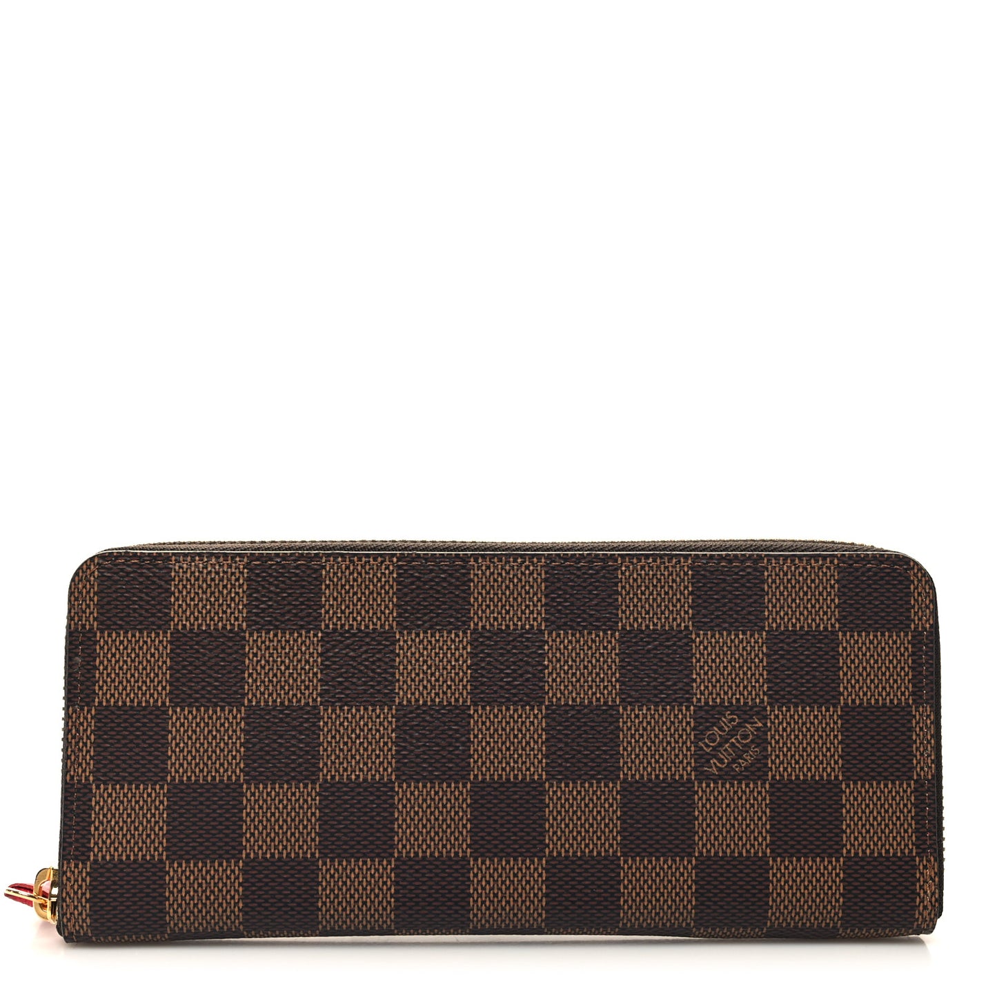 Damier Ebene Clemence Wallet Cherry