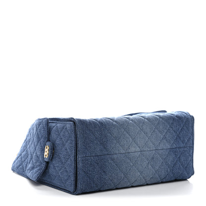 Chanel Washed Denim Quilted Medium Chanel 25 Handbag Blue 5 of 11