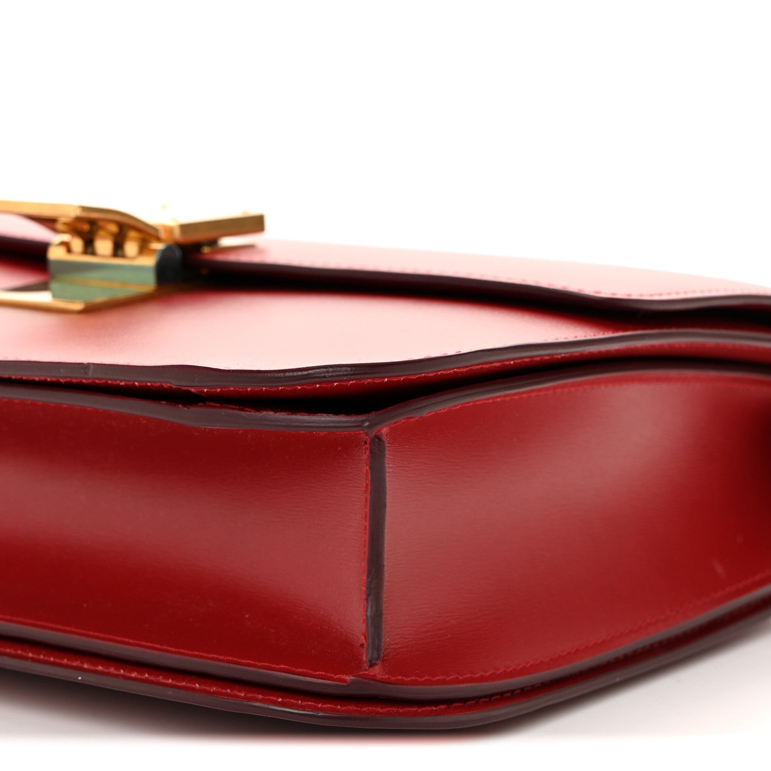Celine Box Calfskin Medium Classic Box Flap Bag Dark Brick 10 of 13
