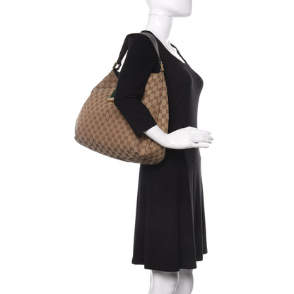 Gucci Monogram Large New Ladies Web Hobo Dark Brown 2 of 9