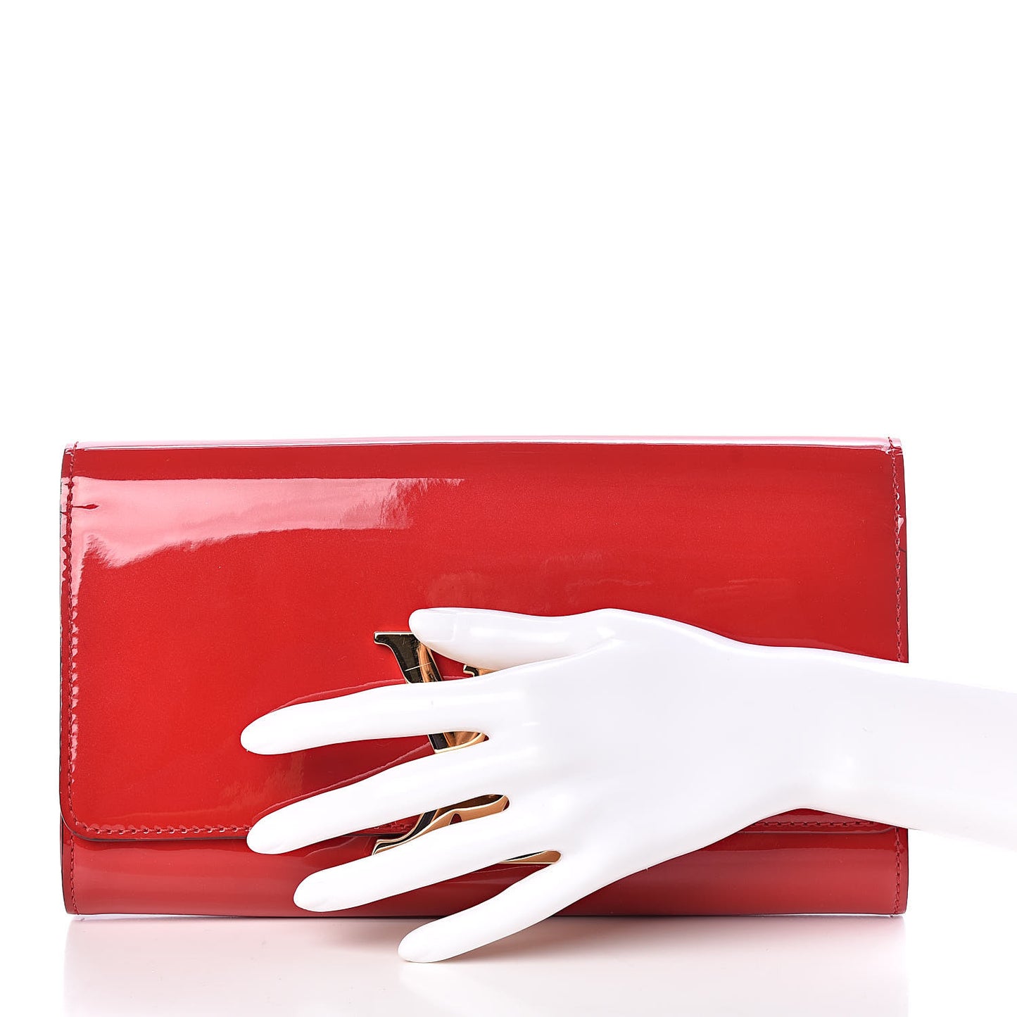 Patent Louise Clutch Cherry