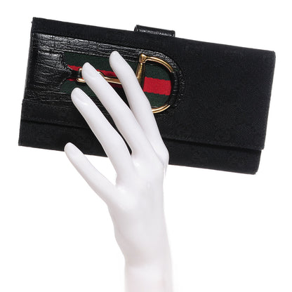 Gucci Monogram Hasler Continental Wallet Black 2 of 9