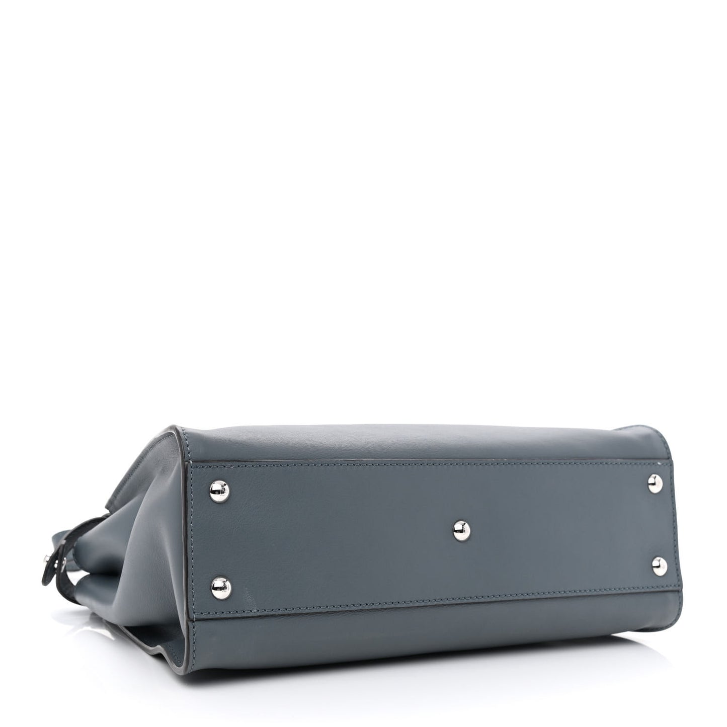 Vitello Seta Shiny Nappa Medium Peekaboo Iconic Satchel Tempesta Grigio Perla