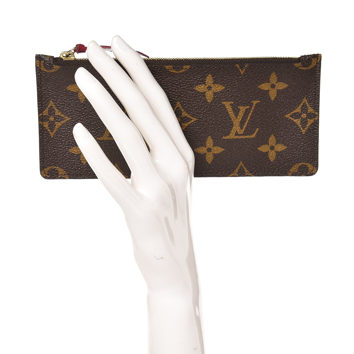 Monogram Josephine Wallet Zippered Insert Fuchsia