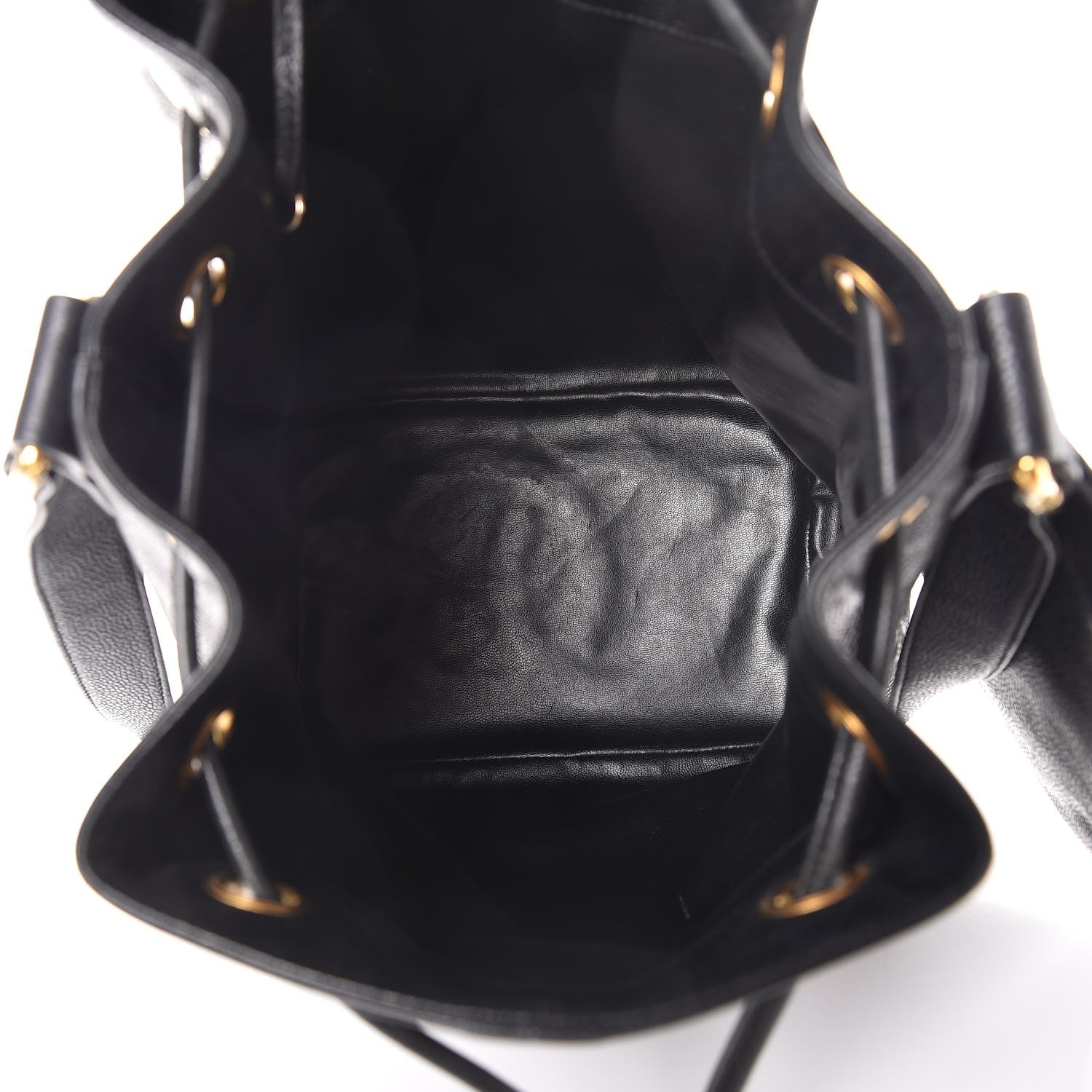 Chanel Caviar CC Drawstring Shoulder Bag Black 5 of 12