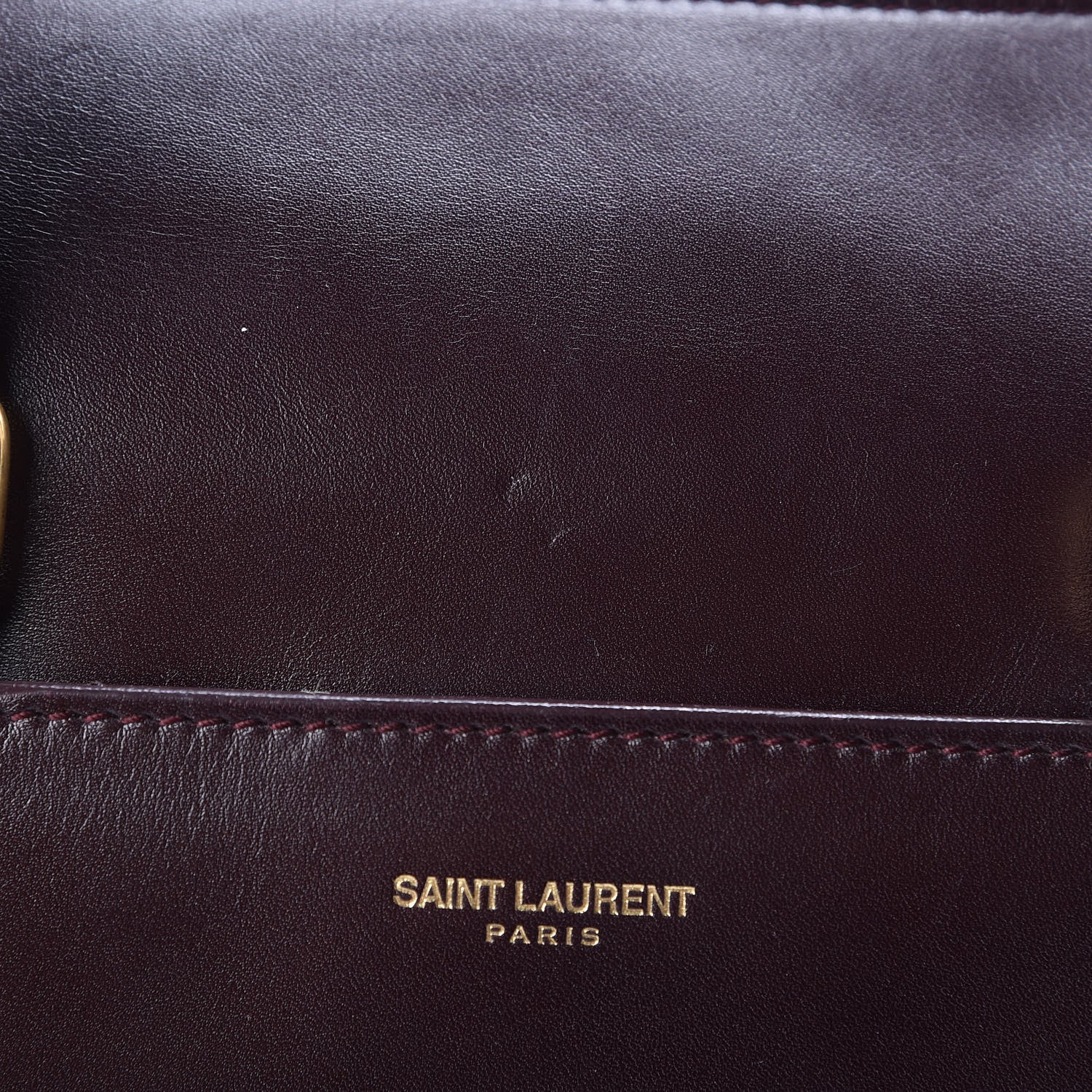 Saint Laurent Calfskin Classic Duffle 6 Bordeaux 14 of 25