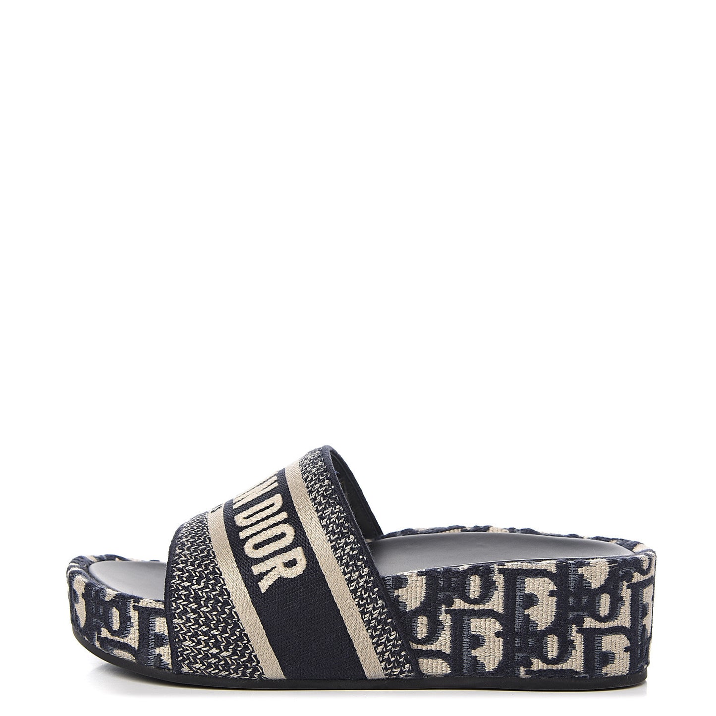 Oblique D-Way Platform Sandal 37 Deep Blue