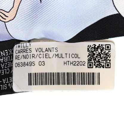 Hermes Silk Carres Volants Twilly Black Ciel Multicolor 4 of 5