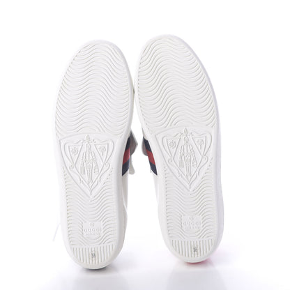 Gucci Calfskin Ayers Web Womens Ace Bow Lace Sneakers 38 White 7 of 10