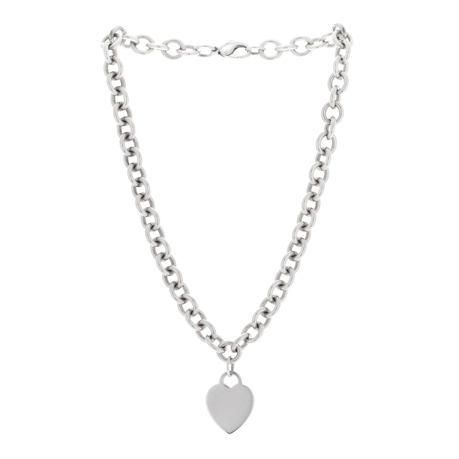 Tiffany Sterling Silver Heart Tag Necklace 3 of 7
