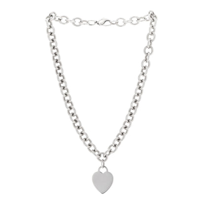 Tiffany Sterling Silver Heart Tag Necklace 3 of 7
