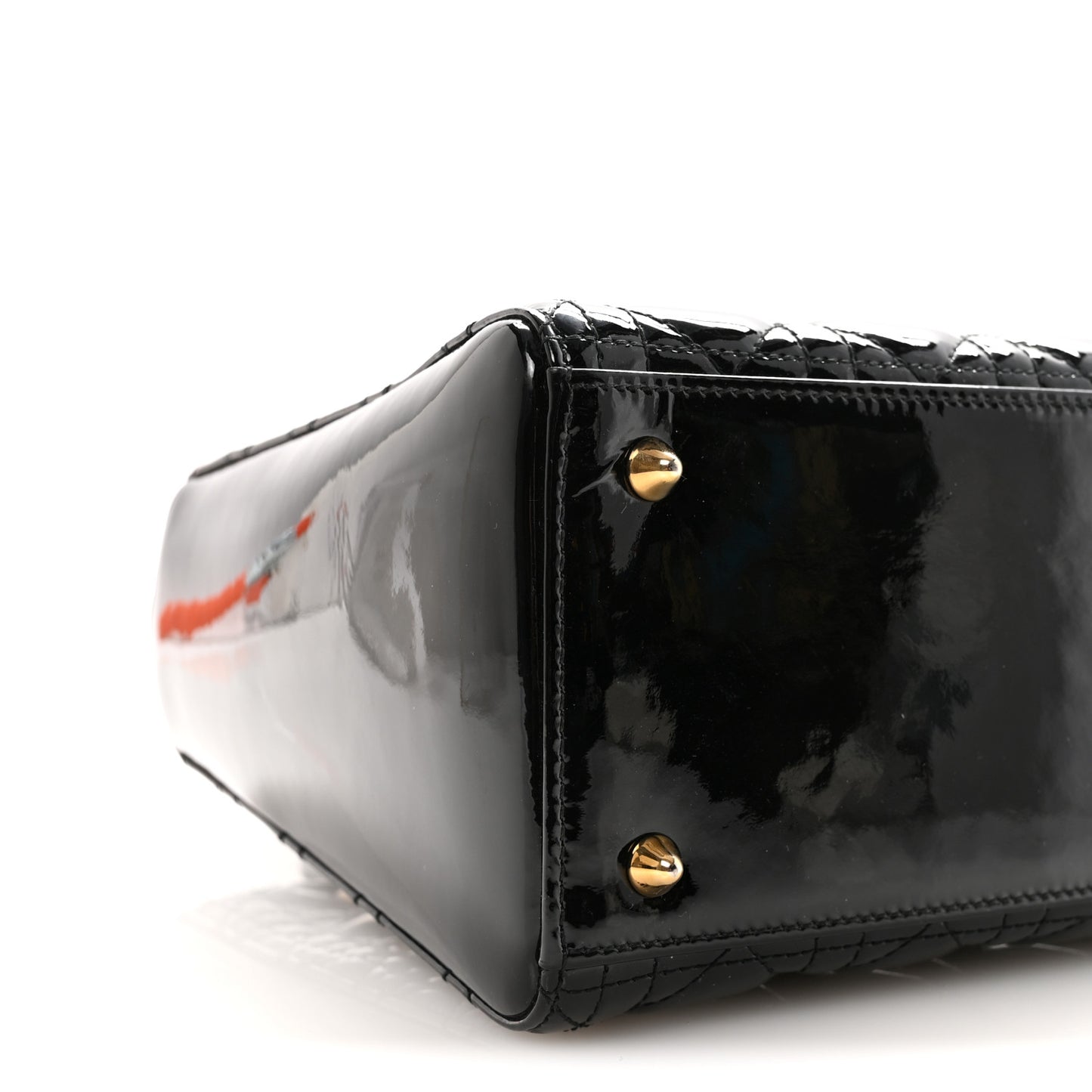 Patent Cannage Medium Lady Dior Black