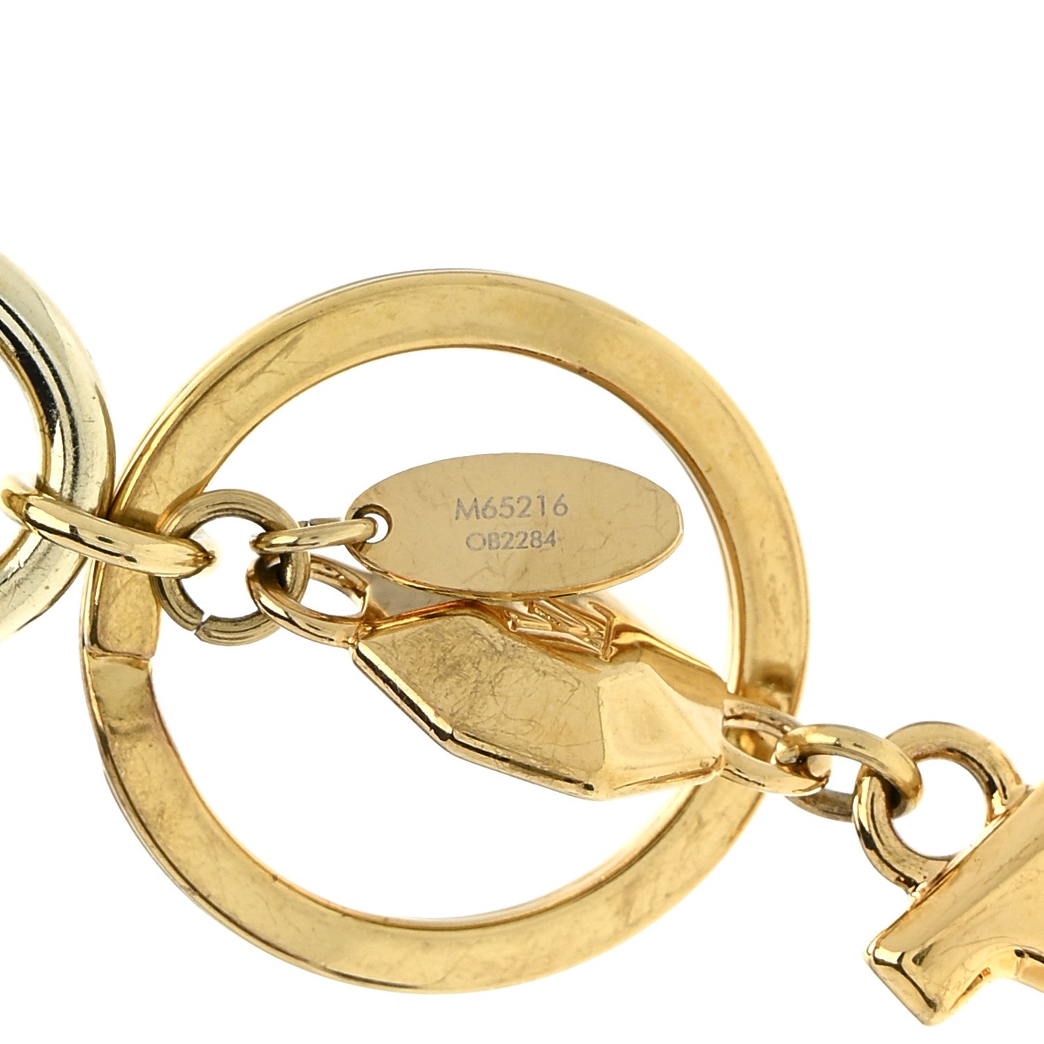 Louis Vuitton LV Facettes Bag Charm Key Holder Gold 4 of 4