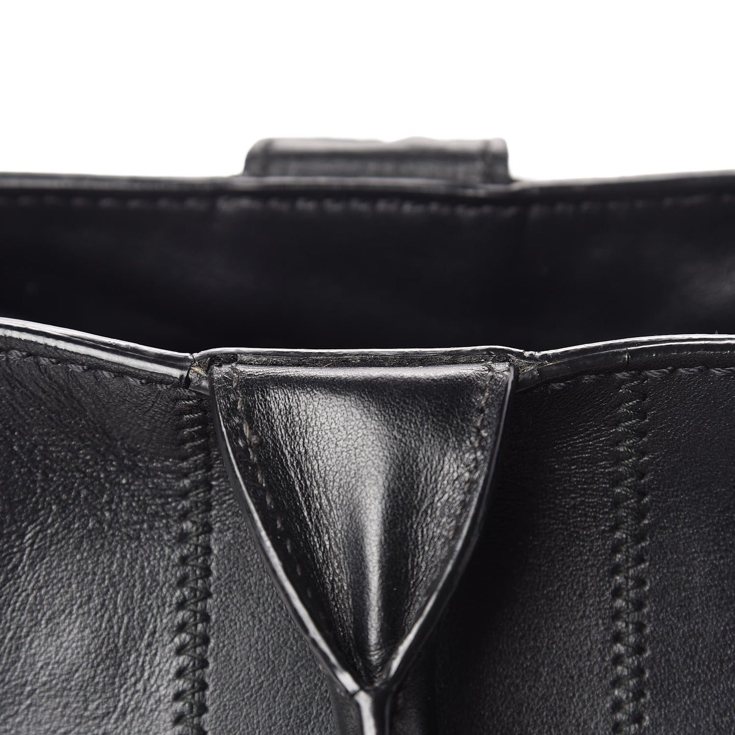 Nappa Vertical Stitched Tote Black