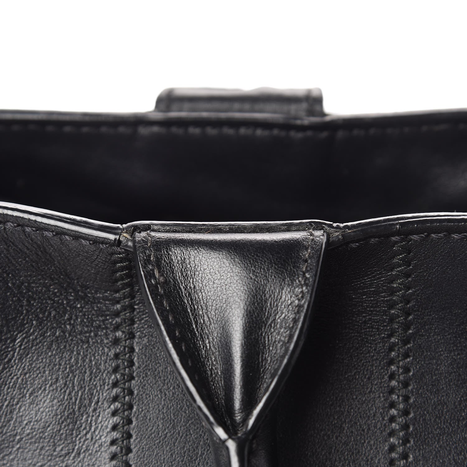 Prada Nappa Vertical Stitched Tote Black 16 of 17