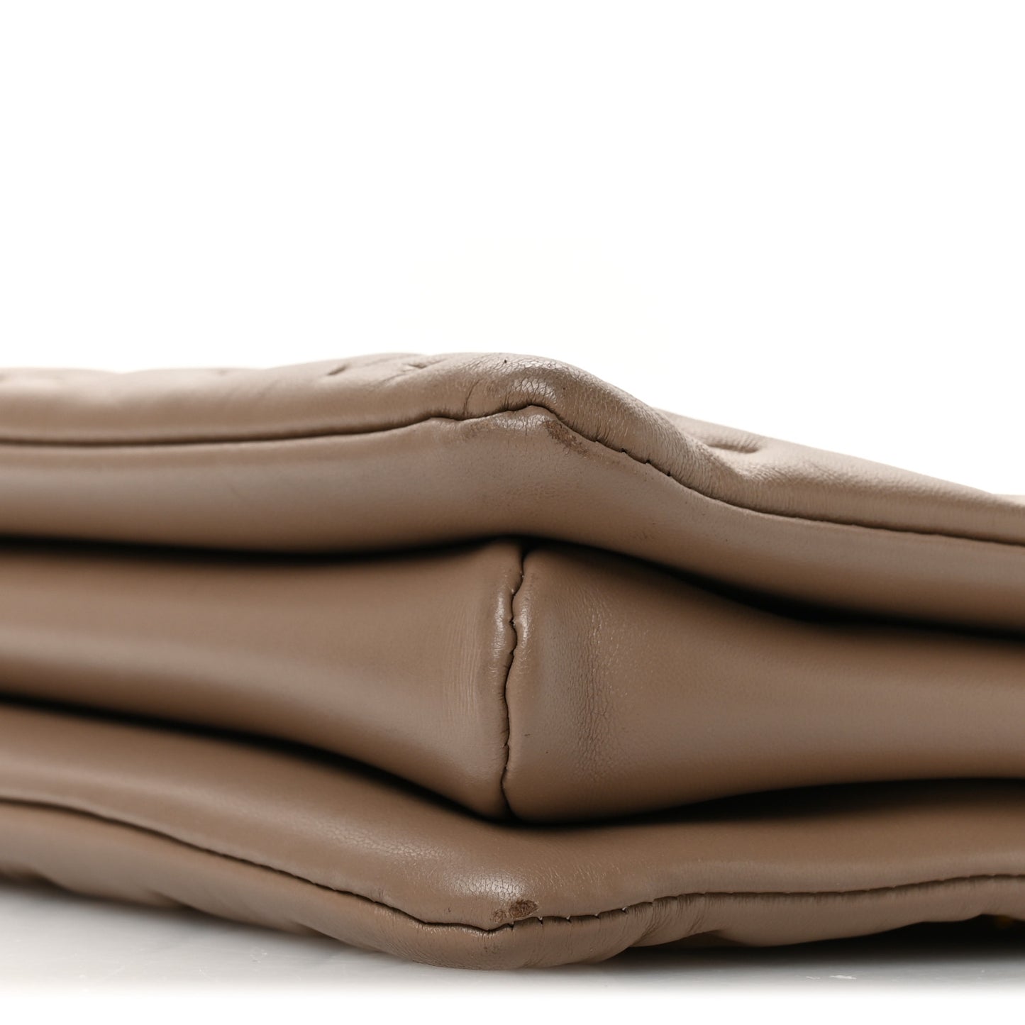 Lambskin Embossed Monogram Coussin MM Taupe