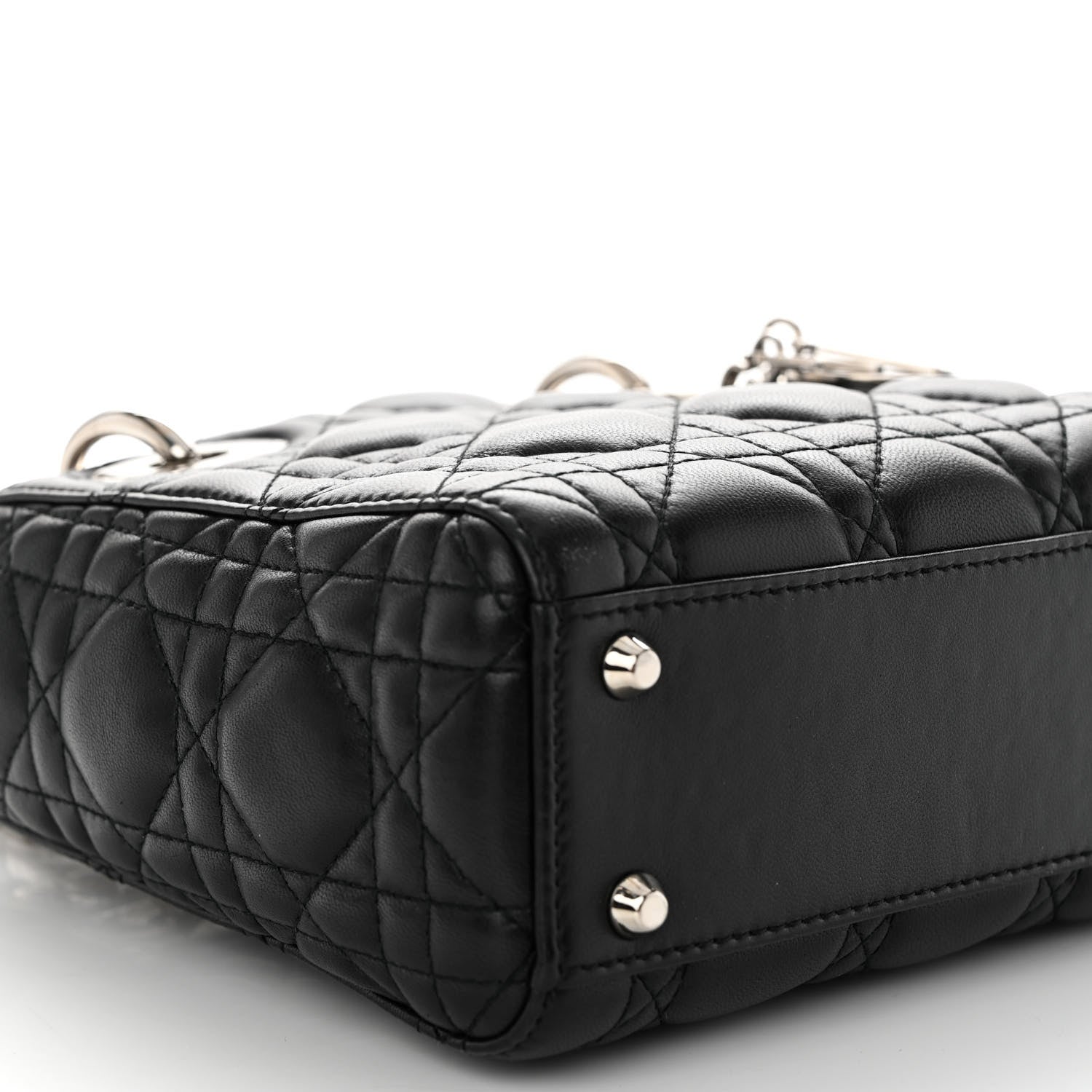 Christian Dior Lambskin Cannage Mini Lady Dior Black 8 of 10