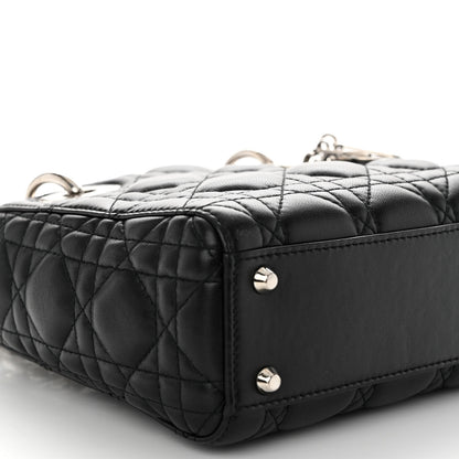 Christian Dior Lambskin Cannage Mini Lady Dior Black 8 of 10
