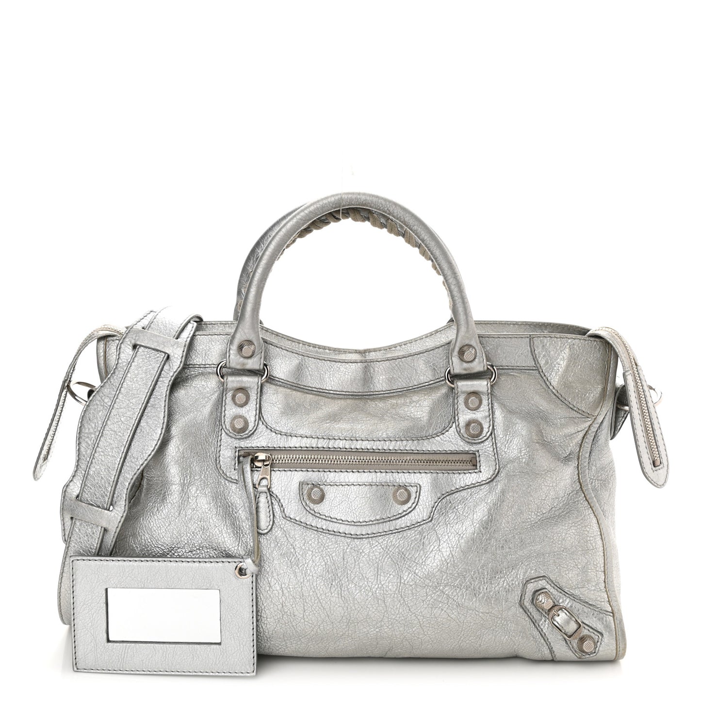 Metallic Agneau Giant 12 Silver Hardware City Gris Aluminum